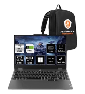 Lenovo Loq 15IRX10 i5 14500HX RTX 5050 8GB 32GB RAM 2TB SSD 15.6" FHD 144Hz Win11 Pro 83JE012FTRP430 Gaming Laptop + Per4 Çanta