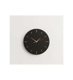 AS TASARIM LAZER Stil Modern Duvar Saati (45 cm) (SİYAH-GOLD)