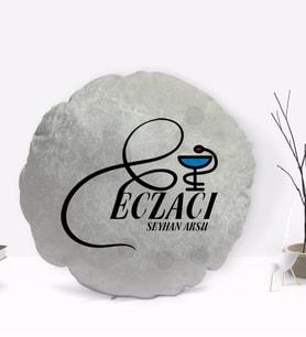 BK Gift Kişiye Özel İsimli Eczacı Tasarımlı Dekoratif Kırlent Yastık-7