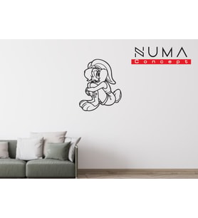 Numa Concept Lola Bunny Tasarım Hediyelik Mdf Tablo - Tavşan Kız-Bugs Bunny (Siyah)