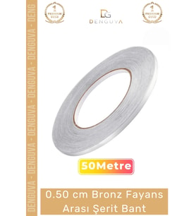 Kendinden Yapışkanlı Suya Dayanıklı 1 cm 50 Metre Bronz Fayans Arası Şerit Bant