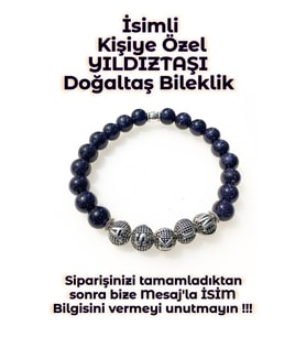 Tesbih Sakarya - İsimli - Kişiye Özel - Yıldıztaşı Doğal Taş Unisex Bileklik