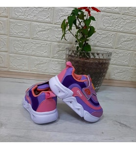 M.P. One 3229 Lila Cırtlı Işıklı Kız Çocuk Bebe Spor