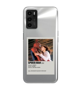 Oppo A16 Uyumlu Spider Man Minimalist Poster Desenli Şeffaf Telefon Kılıfı