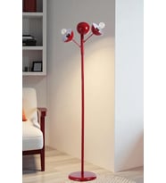 KÜRE 3 LÜ KIRMIZI LAMBADER METAL BAŞLIKLI