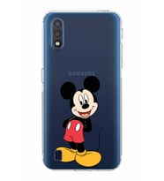 Samsung Galaxy A01  Kamera Korumalı Kapak Mickey Mouse Tasarımlı  Şeffaf Kılıf