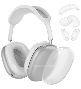 AirPods Max İle Uyumlu Şeffaf Tam Koruma Kılıfı Seti 5 Parça Darbelerden Çizilmelerden Koruma Seti