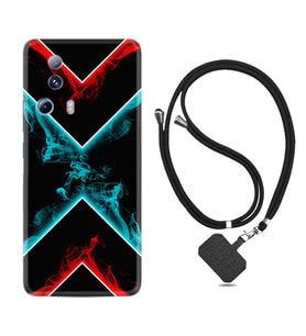 Xiaomi Mi 13 Lite Kılıf Silikon Boyun Askılı İpli Desenli Silikon Smoke 1728