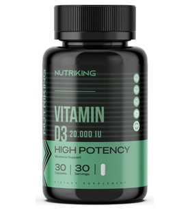 Nutriking Vitamin D3 2000 Iu – 30 Tablet  High Potency  Bağışıklık ve Kemik Desteği