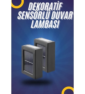 Mey İthalat® Yeni Model Solar Çift Taraflı Duvar Lambası Dekoratif Duvar Lambası