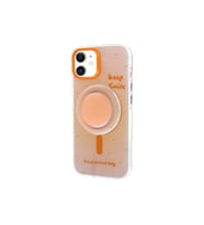 Apple iPhone 11 Uyumlu Kılıf M-safe Şarj Özellikli Tak-Çıkar Pop Soketli Zore Tiktok Kapak (Turuncu)