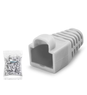 Rj45 Konnektör Papuç - 100 Adet Gri / Ekonomik Poşet Paket ND2434
