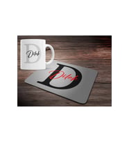 KİŞİYE ÖZEL D HARF BASKILI MOUSE PAD ve KUPA BARDAK SETİ