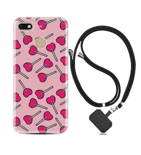General Mobile GM8 Go GM9 GM20 Pro Plus Kılıf Boyun Askılı Silikon Heart Lollipop 1414