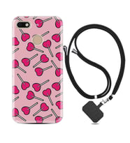 General Mobile GM8 Go GM9 GM20 Pro Plus Kılıf Boyun Askılı Silikon Heart Lollipop 1414