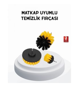 Mey İthalat® 3’lü Matkap Temizlik Fırçası Seti – Banyo, Mutfak ve Araç Jantı İçin Etkili