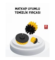 Mey İthalat® 3’lü Matkap Temizlik Fırçası Seti – Banyo, Mutfak ve Araç Jantı İçin Etkili