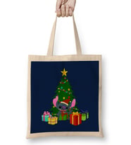 Stitch X'mas 01 Bez Çanta Uzun Saplı