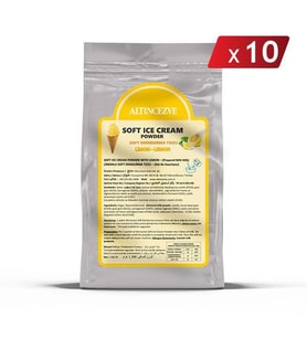 Altıncezve Soft Dondurma Tozu Limonlu 1.300 Gr x 10 Adet - 5L (Süt)