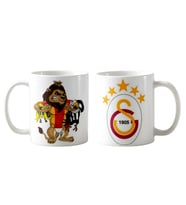 Galatasaray Dövüşçü Aslan Porselen Kupa Bardak