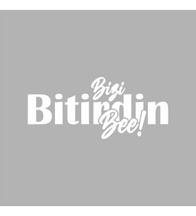 Bizi Bitirdin Bee Oto Sticker  siyah 25x10 CM (Beyaz)
