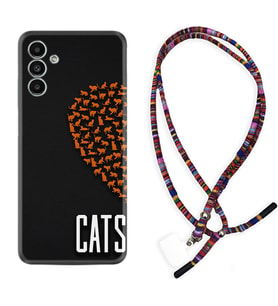 Samsung A23 A31 A32 A50 A51 A52 A53 A70 Kılıf Boyun Asklı Rasta Silikon Cats 1792