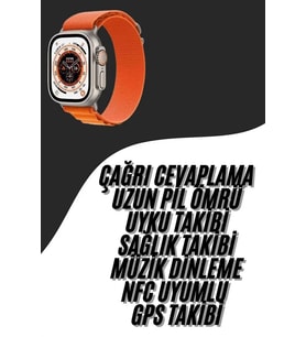 Yeni Nesil Akıllı Saat Çok Yönlü Titreşimli 49 Mm Android İos Uyumlu