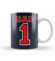 Fathers Day Number 1 Dad Kupa Bardak Porselen