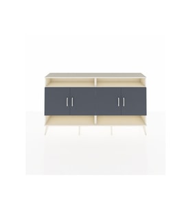 Arges Konsol 6 Raflı 4 Kapaklı 176x30x99 Aytaşı-Antrasit/Çam