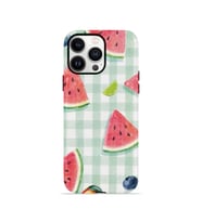 iPhone 13 Pro Max Vorian Çift Katmanlı MagSafe Kılıf Watermelon Picnic Gingham