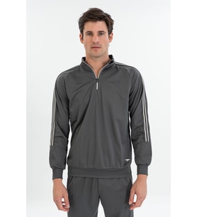 Maraton Comfort Erkek Dik Yaka Antrasit Sweatshirt
