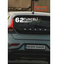 62 Tunceli Pertek Plaka Kodlu Beyaz Araç Sticker Pertek İlçe Yazılı Tunceli Özel Tasarım 40x8 cm Şehir ve İlçe Temalı Kaliteli Sticker