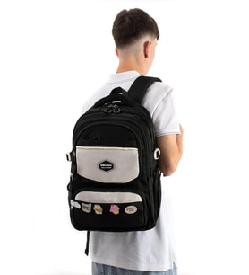 Ventis Unisex Okul Çantası Lise Ortaokul Sırt Çantası 43*30 Cm Su Geçirmez Kumaş Çok Cepli Vnt1-B