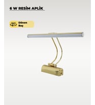 6W Gold Flüt Aplik 6500K / Beyaz Işık