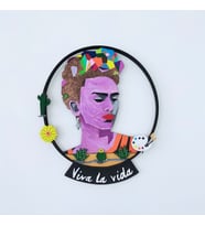 Woodensea Frida Kahlo Ahşap Duvar Dekoru Duvar Süsü El Yapımı