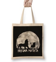 Hakuna Matata Lion King Bez Çanta Uzun Saplı