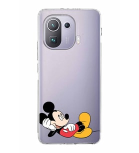 Xiaomi  Mi 11 Pro  Kamera Korumalı Kapak Mickey Mouse Tasarımlı Şeffaf  Kılıf