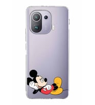 Xiaomi  Mi 11 Pro  Kamera Korumalı Kapak Mickey Mouse Tasarımlı Şeffaf  Kılıf