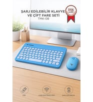 Torima Bluetooth Kablosuz Klavye Mouse Seti TMK08 Mavi