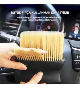 Torpido Oto Fırçası, Klima Torpido Temizlik Aleti, Araç İçi Derinlemesine Temizlik Güçlü Kıl Yapısı