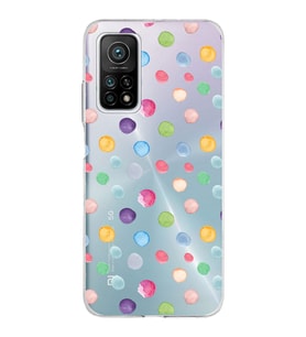PrintiFy Xiaomi Mi 10T Pro ile Uyumlu 1mm Slim Fit Water Color 6 Baskılı Şeffaf  Kılıf