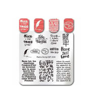 Stamper Desen Plakası Retro Scrıpt X30