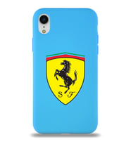Apple iPhone XR Uyumlu Lansman Kılıf Ferrari Tasarımlı Altı Kapalı İçi Kadife Kaplı  Kapak (Şeffaf)