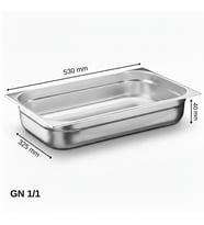 ÜRET Standart Gastronom Küvet GN 1/1 40 mm 5 lt