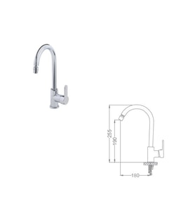 POLİSU KRİSTAL MİX KUĞU EVİYE BATARYASI (Krom)
