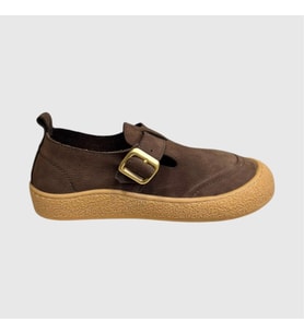 MYFİT SHOES 234 KADIN HAKİKİ DERİ TOKALI CASUAL AYAKKABI KAHVE NUBUK