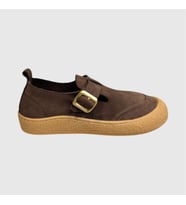 MYFİT SHOES 234 KADIN HAKİKİ DERİ TOKALI CASUAL AYAKKABI KAHVE NUBUK