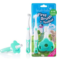 Sonic Brush-Baby İlk Diş Fırçası ve Diş Kaşıyıcı Set, Bebeğinizin İlk Ağız Bakım Seti