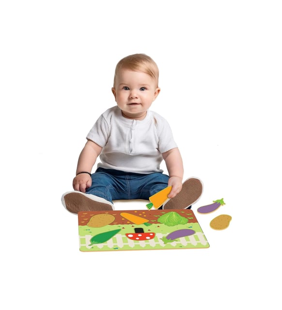 Eğitici Tak-Çıkar Puzzle Seti – Hayvanlar + Meyve Sebze 2'li Set 3+
