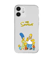 Iphone 12 Uyumlu Simpsonlar Tasarımlı Şeffaf Telefon Kılıfı
